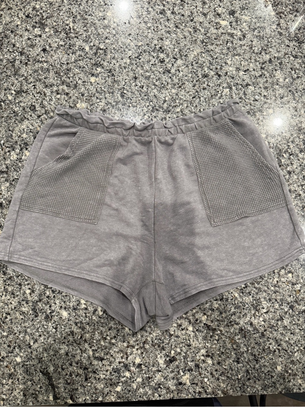 Hippie Rose Heather Gray Athletic Elastic-Waist Shorts